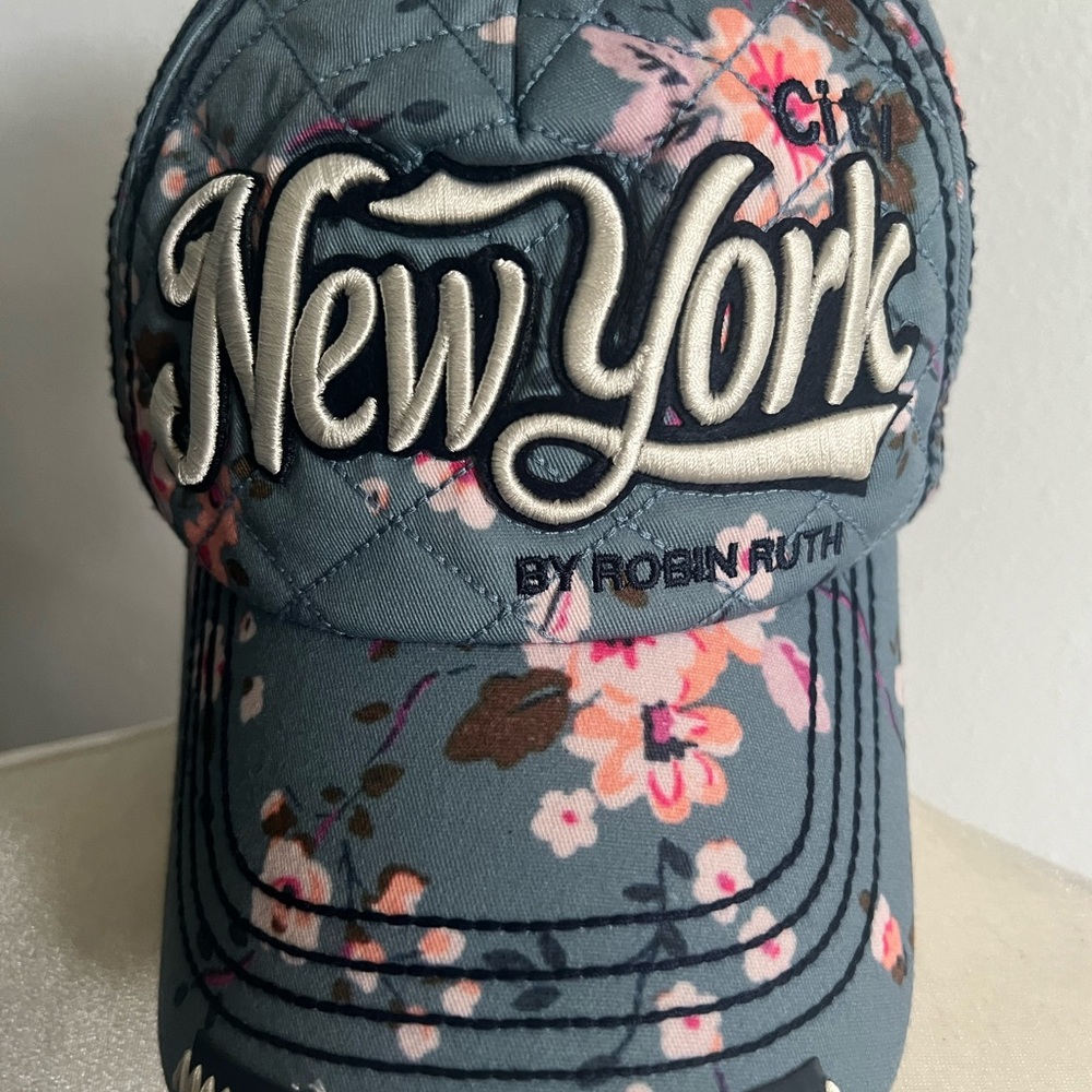 Robin Ruth Blue Floral New York Cap